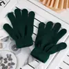 Ropa de Punto Cálida para Otoño e Invierno Guantes Mágicos de Color Puro Creativos Guantes para Estudiantes Medianos Venta Directa de Fábrica con Impresión de Logo
