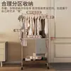 Perchero de hierro forjado para interiores, de pie, transfronterizo, perchero para ropa, uso doméstico en dormitorio, estante de almacenamiento vertical móvil