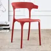 Silla de Plástico con Respaldo Sencillo, Silla de Comedor Nórdica para Uso Doméstico, Silla de Plástico Económica para Adultos, Silla Engrosada en Forma de Cuerno