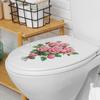 Pegatinas de pared autoadhesivas con diseño de rosa rosa para baño, decoración del hogar, venta al por mayor, HY-M390
