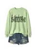 MAMÁ DE HOCKEY Tienda Independiente de Amazon Wish Sudadera de Manga Larga con Cuello Redondo para Mujer, Moda Versátil y Cómoda para Otoño e Invierno