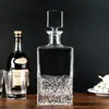 Botella de Vino de Cristal Estilo Europeo Botella de Vino de Whisky Vidrio de Whisky Tallado Vajilla para Vino Tinto del Hogar Juego de Vino