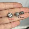 Plata antigua de Shanxi retro hacer cuentas espaciadoras viejas dibujo cuentas de barril de plata varios estilos Panax notoginseng plata DIY accesorios literarios para jugar