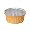 Caja Redonda de Papel de Aluminio Dorada para Mayorista Olla Redonda de Papel de Aluminio Olla Desechable para Hot Pot Recipiente de Papel de Aluminio Empaque Doméstico