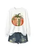 Libro de Calabaza Borde Dorado Comercio Electrónico Transfronterizo Amazon Mayorista Para Mujer Holgado Versátil Tallas Grandes Moda Casual Sudadera con Capucha
