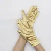 Guantes cortos de satén elástico guantes de satén para actuación de baile guantes de etiqueta para recepción guantes con joyas