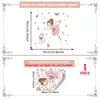 Pegatina de Ventana para Gato Bailarina Rosa D23149 para Decoración de Puerta de Vidrio de Ventana, Pegatina Estática para Vidrio, Visible por Ambos Lados