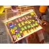 Nueva Pizarra de Dibujo Luminosa DIY para Niños Tablero de Escritura Transparente Acrílico Tablero de Mensajes que Puede Iluminarse para Exhibición en Puestos Venta al por Mayor