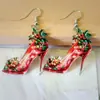 Pendientes de Acrílico con Forma de Rosa de Doble Cara de Moda Transfronteriza, Adecuados para Pendientes Largos de Mujer para San Valentín/Día de la Madre