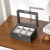 2026 Nueva Caja de Relojes de Fibra de Carbono Más Vendida Caja de Almacenamiento de Nogal Estuche para Gafas