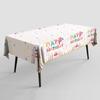 Mantel desechable de gasa para fiesta de cumpleaños infantil, mantel redondo rectangular, mantel, cubierta de mantel, arreglo decorativo