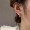 Plata S925 plata esterlina estilo coreano diseño nicho aretes de círculo de alta gama aretes para mujer hebilla de oreja 2023 nueva moda