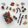 Paquete de Materiales Hechos a Mano para Bricolaje Flores Mixtas Plantas Naturales Flores Secas Piñas de Navidad Estilo Bosque para Jardín de Infancia Decoración de Creación Ambiental