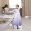 Vestido de Princesa Frozen 2 de Natal 2024 para Meninas Estilo Saia de Performance de Aniversário de Verão Vestido de Comércio Exterior