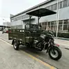 Motocicleta de Tres Ruedas a Gasolina con Techo, Triciclo de Carga de Alta Resistencia, Transporte Doméstico, Transportador de Carga Agrícola, Motocicleta para Exportación Transfronteriza