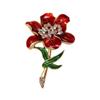 Broche de flores y plantas de moda europea y americana, accesorios de ropa para damas con temperamento que combinan con todo, ramillete de flores rojas de alta calidad