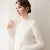 Colección nueva de otoño/invierno 2026 amigable con la piel: suéter de cachemira suave y grueso para mujer, cuello alto medio, de corte holgado, capa base de lana para otoño e invierno