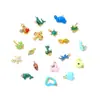 Colgantes Pequeños Creativos de Acero Inoxidable con Temática Oceánica en Forma de Caracola, Delfín y Palmera para Accesorios de Pulseras y Collares DIY