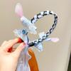Bonita diadema Kulomi para niñas, con lazo de malla, antideslizante, accesorio para el cabello