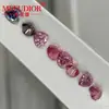 Piedras sueltas de moissanita en forma de corazón de colores en color D, rosa, amarillo, azul, rojo, gemas de moissanita accesorios para joyería al por mayor
