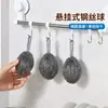 Esfera de Limpeza de Arame de Aço 410 Transfronteiriça com Corda para Pendurar, Esfera de Arame de Aço Específica para Cozinha, Esfera de Arame de Aço Inoxidável Conveniente para Casa