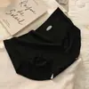 Roupa íntima feminina de seda gelada para o verão, cor contrastante, respirável, entrepernas estendido, confortável, leve, calcinha sem costura para mulheres, secagem rápida