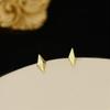 Joyas de Drenaje Plata de Ley 925 Oro Pendientes Pequeños para Mujer Estilo Frío Ins Aro de Oreja Pendientes Pequeños Simples Pendientes Pequeños