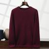 Invierno Nuevo Doble Capa Engrosado Cuello Redondo Suéter de Cachemir para Hombre Color Sólido Suéter Interior Casual Suéter Básico para Hombre