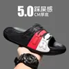 Pantuflas de Moda para Hombre con Punta Abierta y Suela Gruesa, Cómodas y Transpirables de EVA, Antideslizantes, Que Aumentan la Altura, Versátiles, Casuales y Modernas