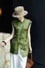 Verão 2026 Novo Estilo Novo Estilo Chinês Roupas Femininas Viscose Jacquard Brilhante Blusa Gola Alta Cheongsam Melhorado