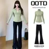 Chamarra de fitness para mujer, ajustada, protectora del sol, manga larga, top de yoga, top deportivo, ropa de fitness, traje deportivo transpirable para correr