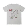 Camiseta Estampada Feminina de Manga Curta, Verão Solta Casual Oversized Branca de Algodão Top Tendência