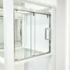 Perfil de Alumínio Box de Banho Reto Porta de Correr de Vidro Temperado Banheiro de Hotel Divisão Seca e Úmida Divisória de Vidro para Banheiro