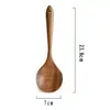Conjunto de Teca Madeira de Acácia Espátula Mexer Fritura Espátula de Três Linhas Escumadeira Espátula para Fritar Utensílio de Cozinha Conjunto de Oito Peças Estilo Americano