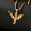 El Collar con Colgante de Ángel Cupido con Circonita Incrustada de Cobre Más Popular de Amazon Estilo Francés Diseño de Nicho Cadena para Clavícula de Moda