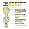 Brújula americana de aleación de aluminio dorado DC45-3A con aguja norte y brújula multifuncional profesional para exteriores.