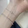 Pulsera de Cruz con Diamantes Completos Modelo Nuevo 2026 para Mujer, Diseño de Nicho de Instagram, Simple y Versátil, Pulsera de Estilo Minimalista para Estudiantes