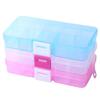 Caja de almacenamiento transparente dividida 10, minicaja portátil para clasificar y terminar medicamentos, joyero semanal.