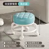 Taburete Pequeño Giratorio con Ruedas para Uso Doméstico, Taburete Bajo con Soporte Lumbar, Respaldo Acolchado Grueso Silencioso y Suave, Silla Pequeña con Ruedas para Movilidad y Estar Sentado Largo