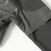 Sudadera de Invierno de Terciopelo para Hombre con Diseño de Empalme Asimétrico en Contraste de Color, Sudadera con Capucha y Bordes Crudos Desgastados, Moda Urbana