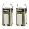 Producto Nuevo al por Mayor Transfronterizo: Luz Multifuncional para Camping al Aire Libre con Función de Salida, Diseño Plegable de Cuatro Hojas y Luz de Camping Alimentada por Energía Solar