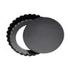 Fabricante Produce Sartén para Tarta de Frutas de Acero al Carbono Antiadherente Molde para Mini Pasteles de 3/4/ 5 Pulgadas Crisantemo Base Extraíble Molde para Pay Molde para Tartaletas de Huevo