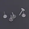 Pendientes Transparentes Ecológicos DIY Accesorios de Joyería Diaria Pendientes Pequeños Planos de Resina para Soportar Perforaciones de Oreja Palillos para Orejas Fabricante Venta al por Mayor