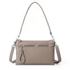 Bolsa de Mão Simples Transfronteiriça do Sudeste Asiático para o Dia a Dia, Bolsa de Ombro com Múltiplos Compartimentos, Bolsa de Mão e Bolsa Transversal Feminina com Zíper de Cor Sólida