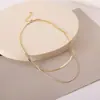 Corrente de Osso de Cobra Empilhada de Liga de Camada Dupla Transfronteiriça Design Feminino Estilo Cool Corrente para Clavícula Colar de Celebridade da Internet com Temperamento