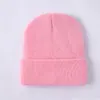 Gorro de Punto Liso Multicolor Infantil Transfronterizo, Gorro de Lana Color Sólido Versátil Otoño e Invierno, Gorro Cálido Unisex al por Mayor