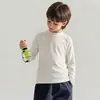 26 Camiseta Base para Niños, Nuevo Estilo Otoño, Cuello Semi Alto, Ligera y Cálida, Camiseta de Manga Larga Lisa para Niños, Manga Raglán, Ropa para Niños al por Mayor