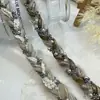 Collar y Puños de Chaqueta Estilo Chanel de 2 cm de Ancho Resistentes Borde de Encaje de Cordón de Cuentas Tejido a Mano Bandas de Borde Accesorios Otros