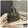 Bolso de Mano con Textura Retro para Mujer 2025 Invierno Nuevo Moda Coreana Bolso de Hombro Versátil Bolso Cruzado Bolsa Cuadrada Pequeña
