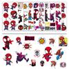 10 folhas/conjunto de adesivos de tatuagem Marvel Homem-Aranha seguros e ecologicamente corretos DIY presente de feriado adesivos de tatuagem